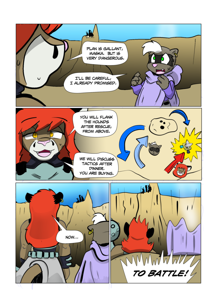 Kisuke and Katya leap into battle